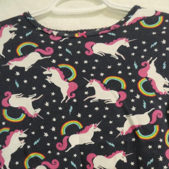 CARTER'S | size 12 | Unicorn and Rainbow Print Pajama Long Sleeve Shirt - Picture 4 of 15